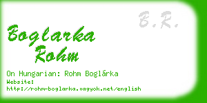 boglarka rohm business card