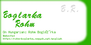 boglarka rohm business card